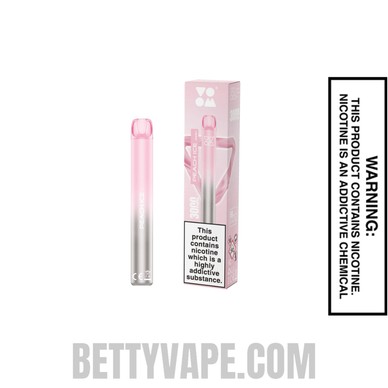 Peach Ice Voom Mesh 3000 Puffs Disposable Vape With Package Box