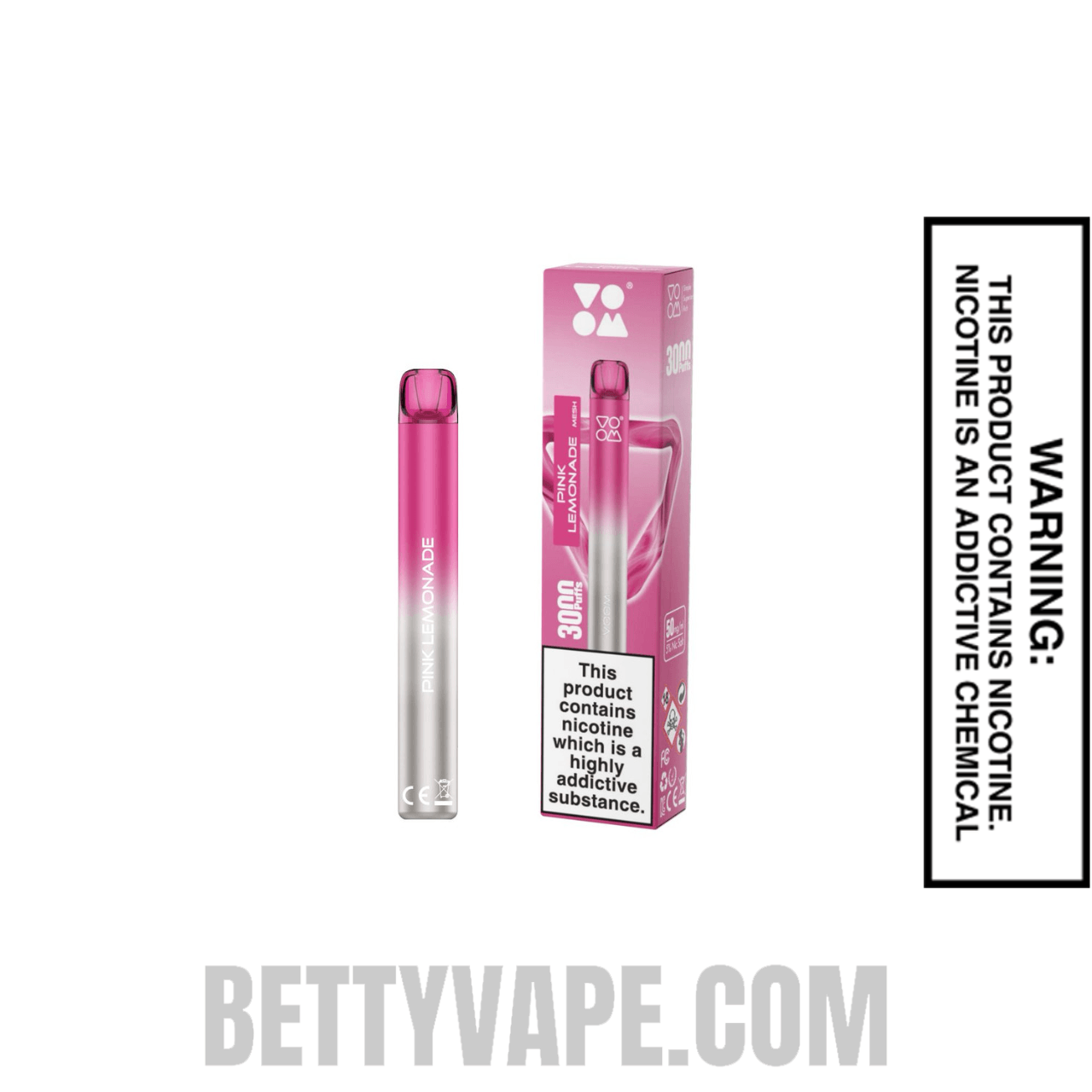Pink Lemonade Voom Mesh 3000 Puffs Disposable Vape With Package Box