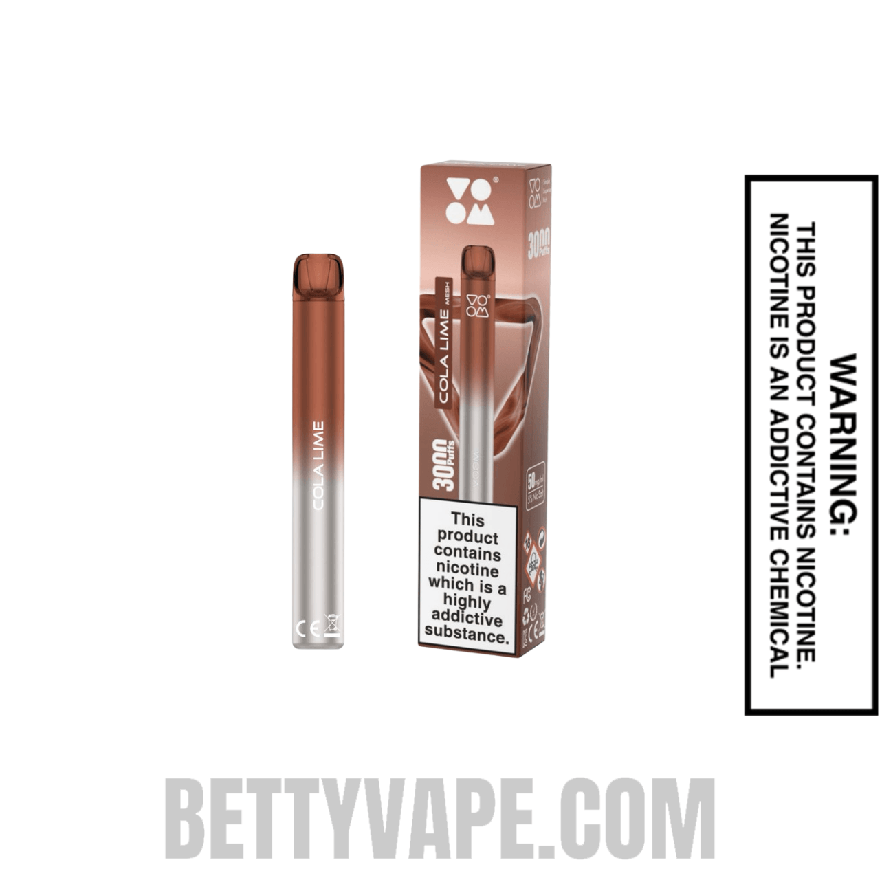 Cola Lime Voom Mesh 3000 Puffs Disposable Vape With Package Box