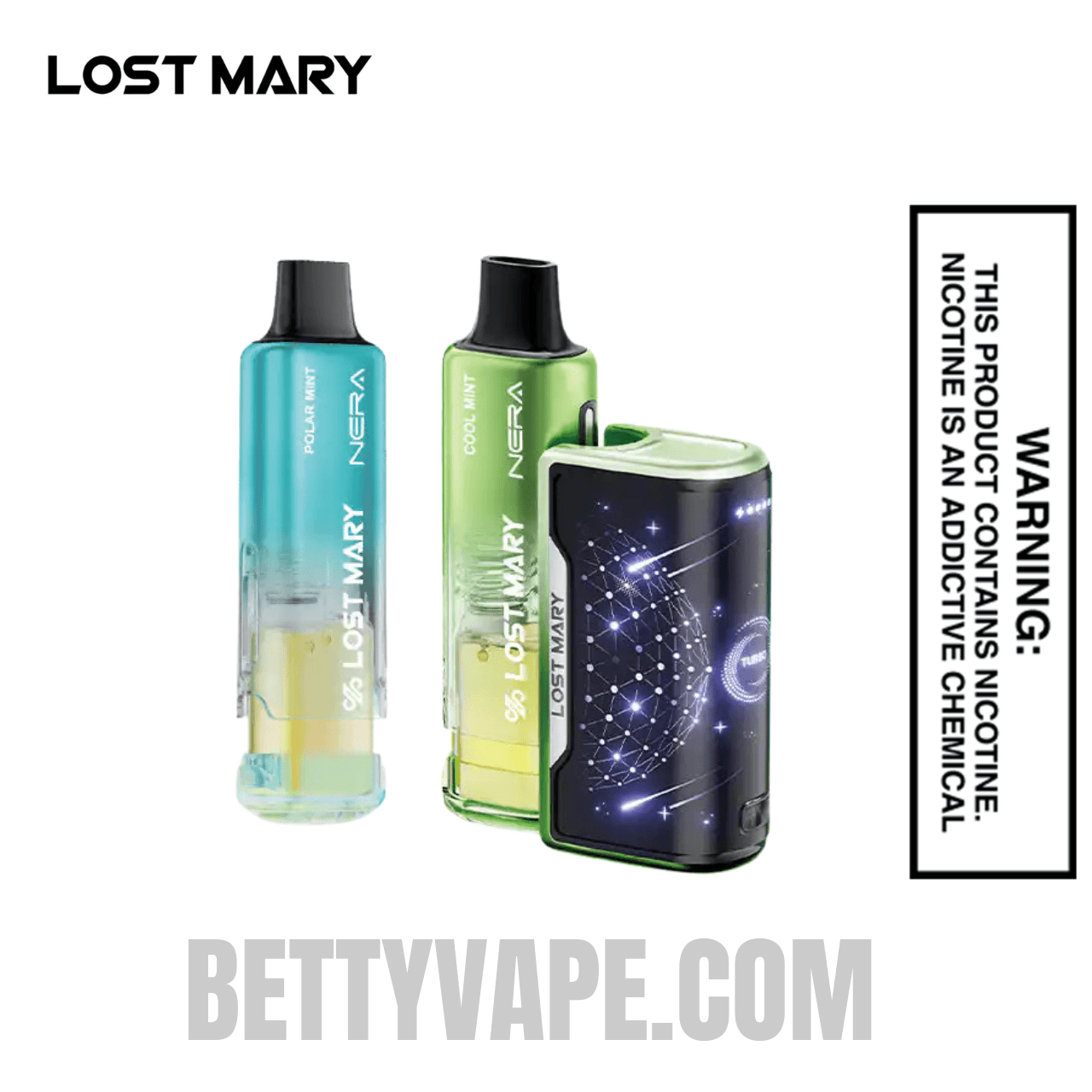 Cool Mint & Polar Mint Lost Mary Nera Fullview 70K Disposable Vape Kit