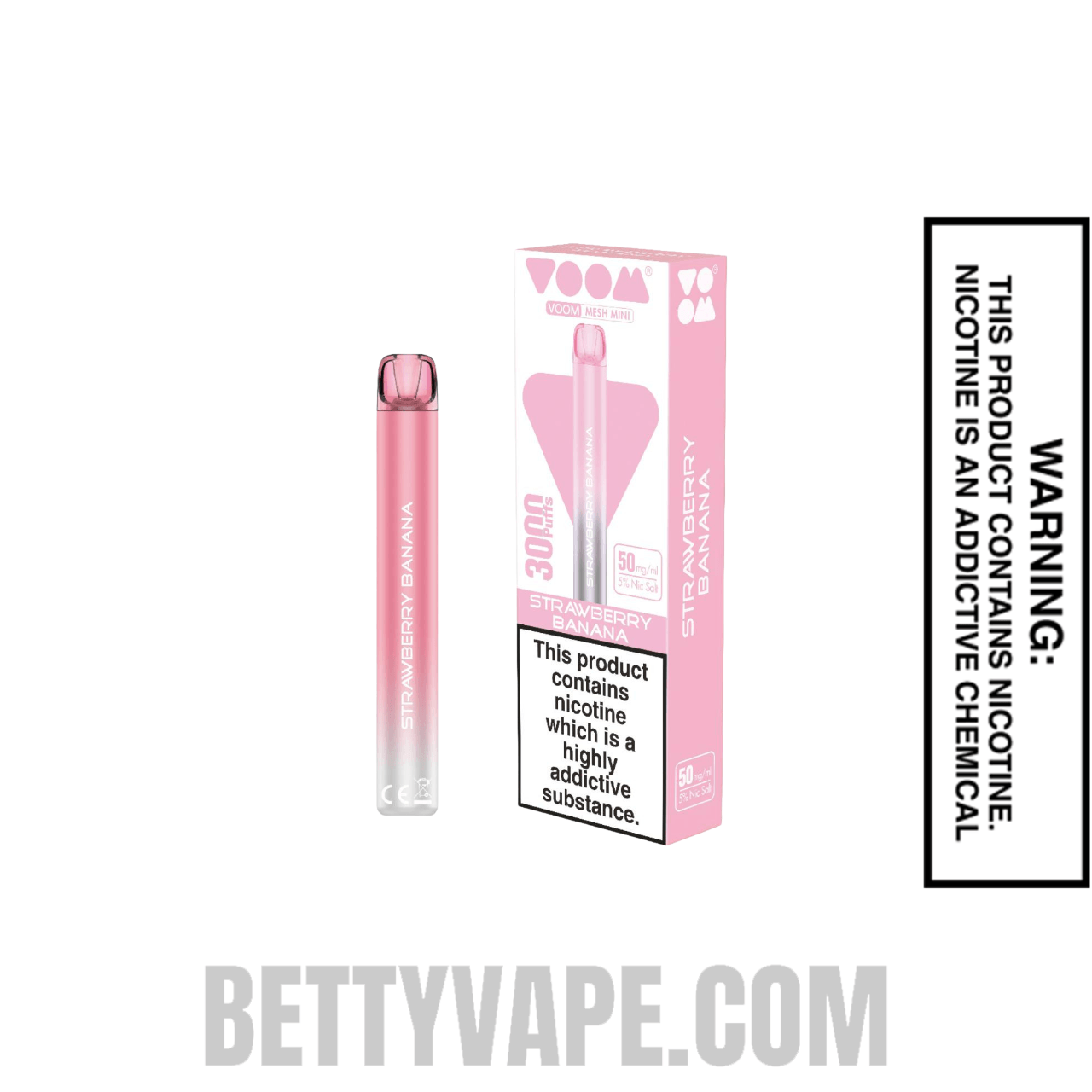 Strawberry Banana Voom Mesh 3000 Puffs Disposable Vape With Package Box