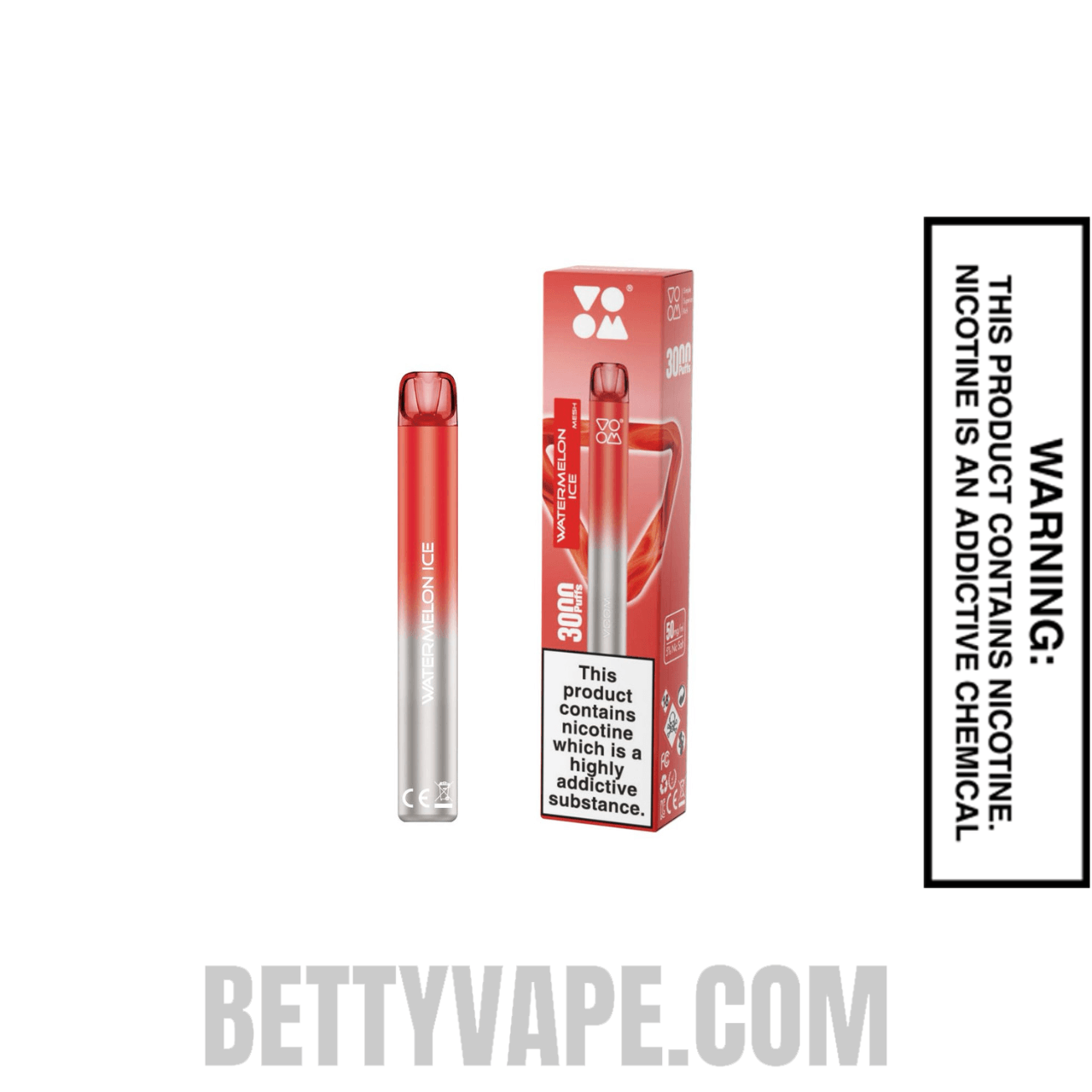 Watermelon Ice Voom Mesh 3000 Puffs Disposable Vape With Package Box