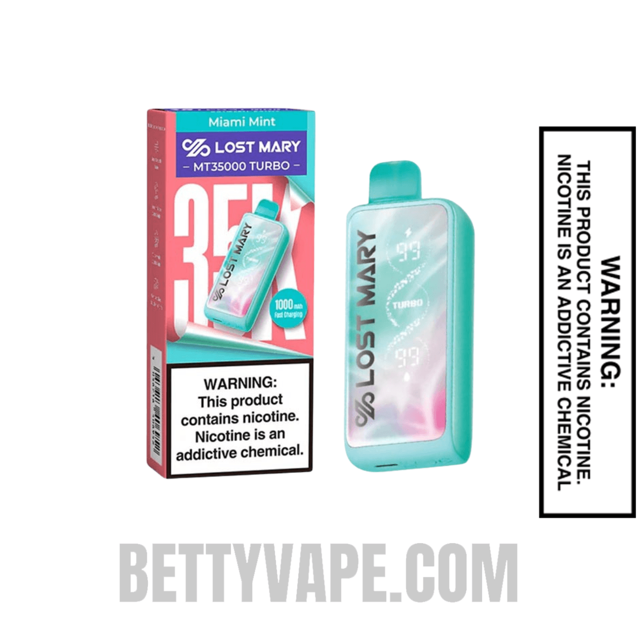 Miami Mint Lost Mary MT35000 Disposable Vape - 0% Nicotine with Package Box