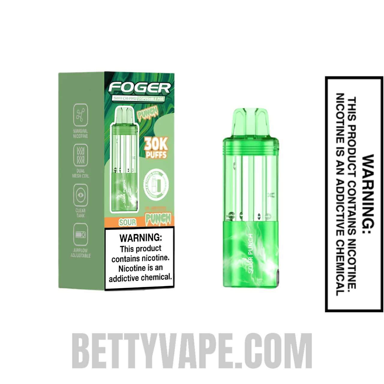 Sour Punch Foger Switch Pro 30K Disposable Vape Pod With Package Box