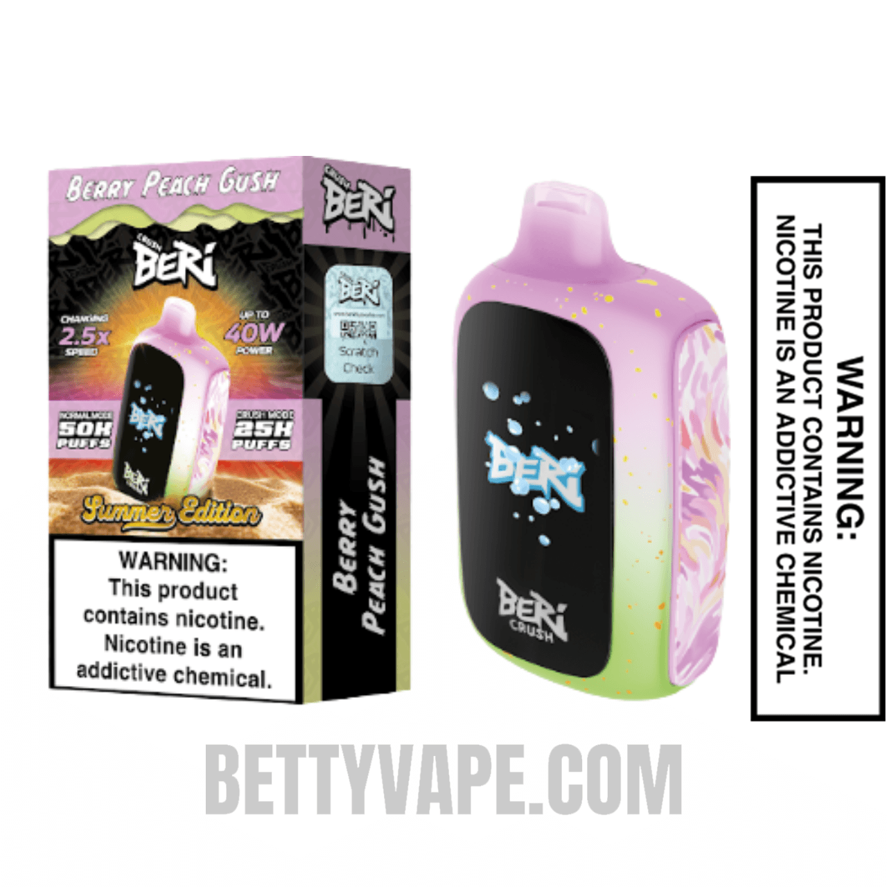 Berry Peach Gush Beri Crush 50K Disposable Vape With Package Box