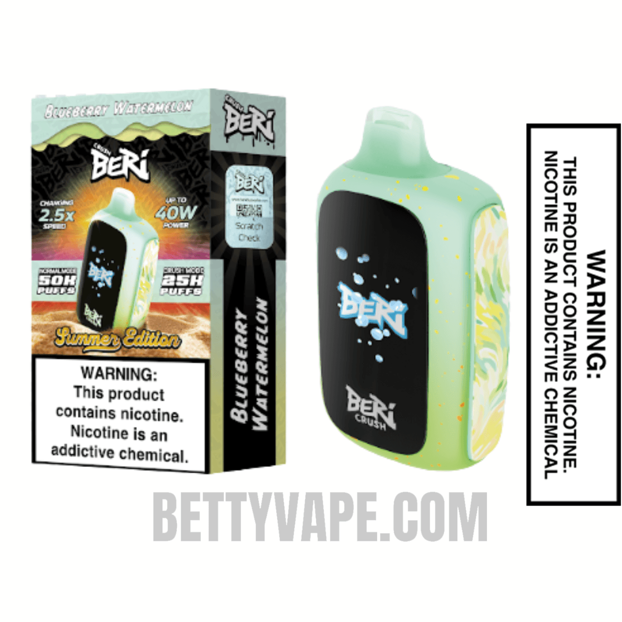 Blueberry Watermelon Beri Crush 50K Disposable Vape With Package Box