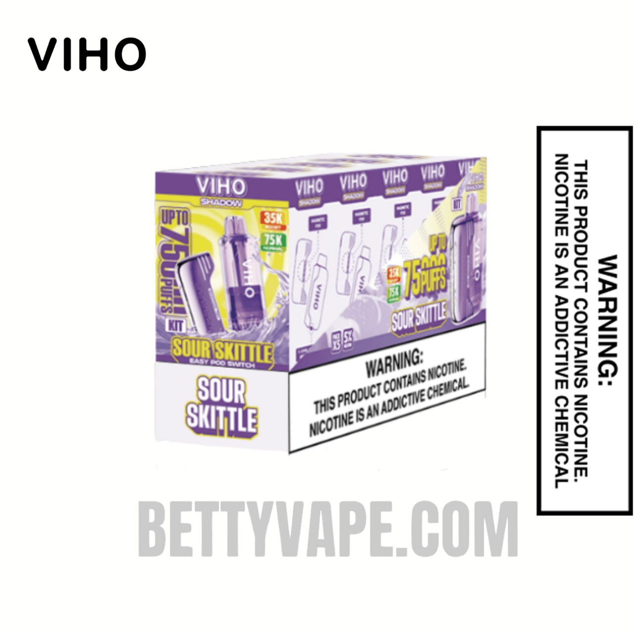 Sour Skittle VIHO Shadow 75K Vape Kit With Bundle Pack