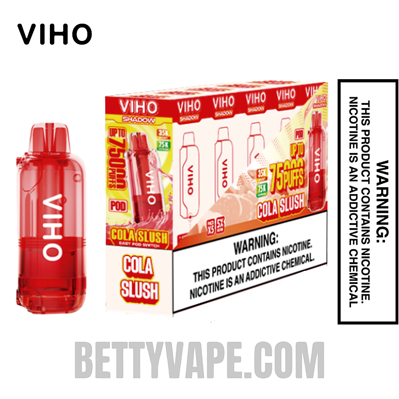 Cola Slush VIHO Shadow 75K Disposable Vape Pod with Bundle