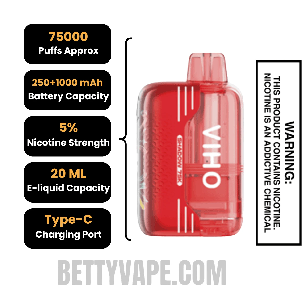 Cola Slush VIHO Shadow 75K Vape Kit Specifications