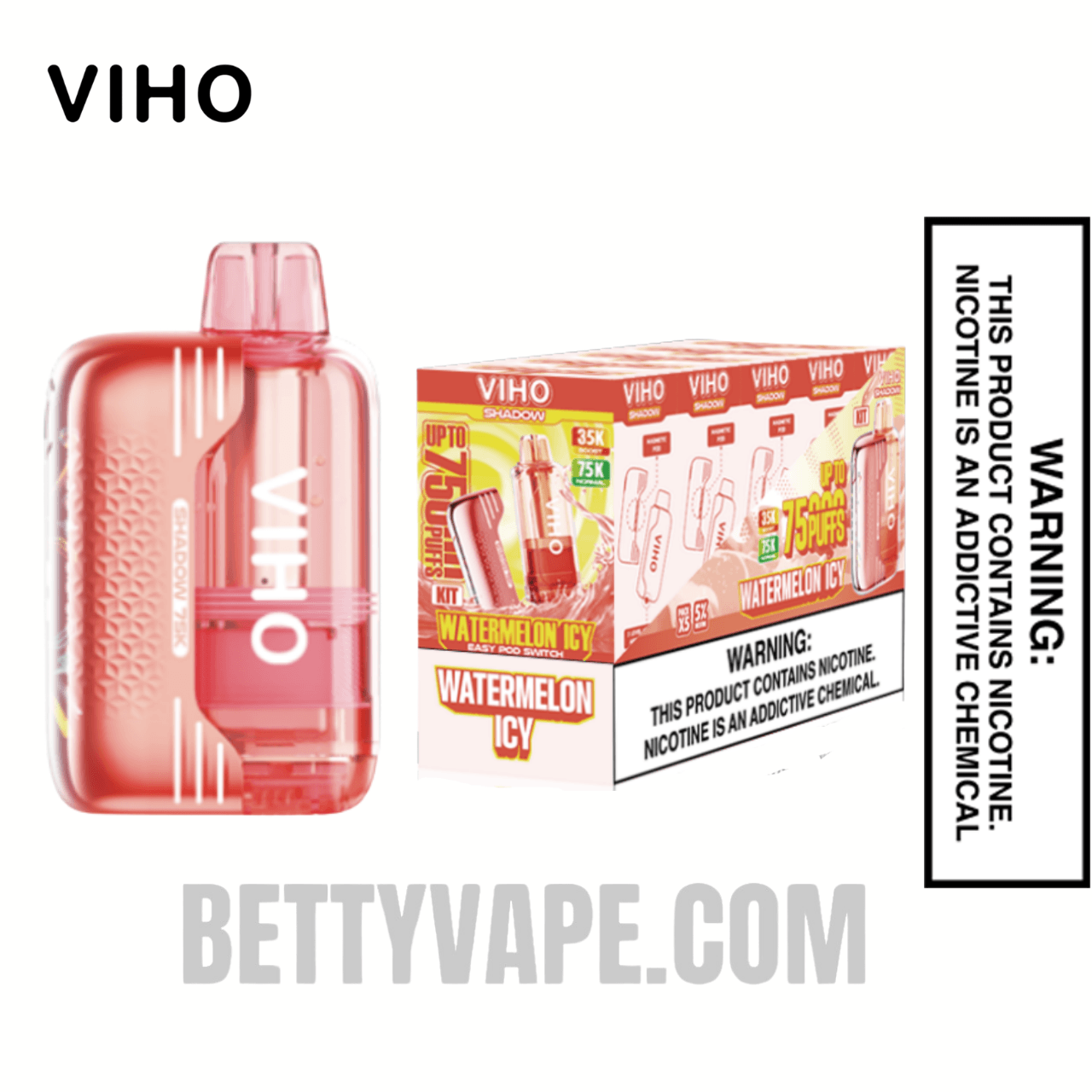 Watermelon Icy VIHO Shadow 75K Vape Kit With Bundle Pack