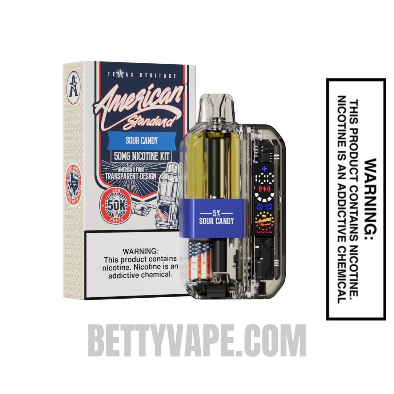 Sour Candy American Standard 50K Disposable Vape Kit With Package Box