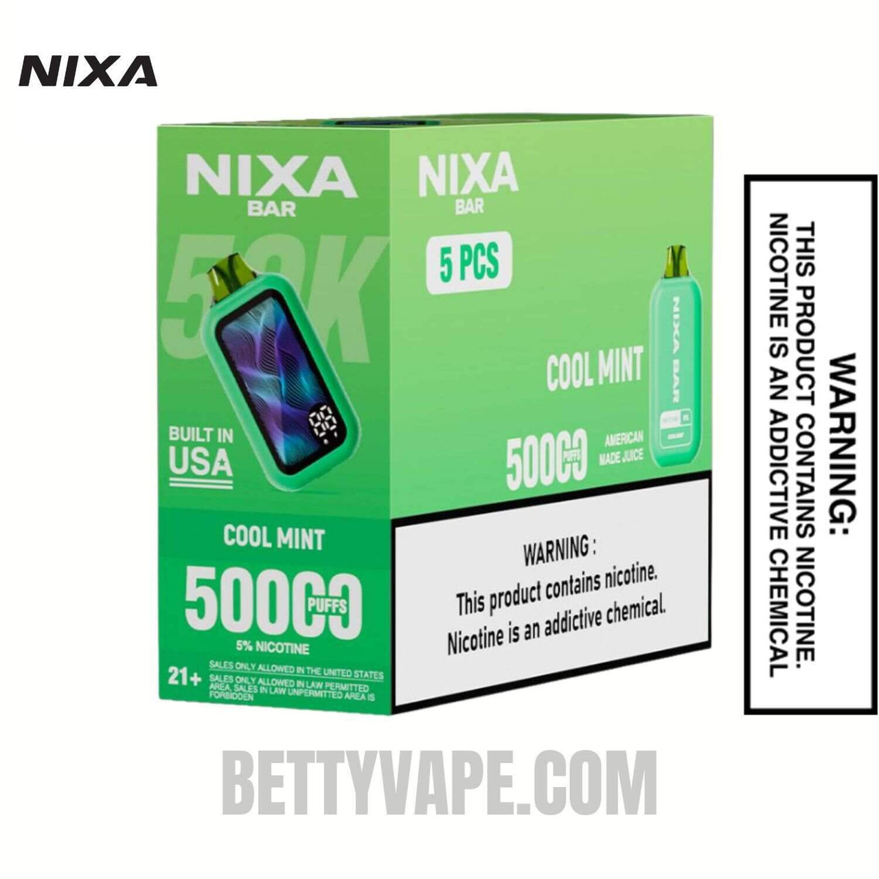 Cool Mint Nixa Bar 50K Disposable Vape With Bundle Pack