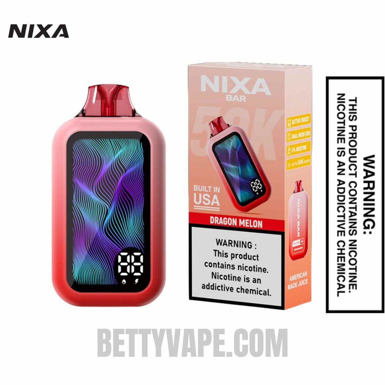 Dragon Melon Nixa Bar 50K Disposable Vape With Package Box