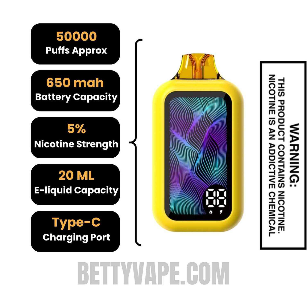 Lemon Head Nixa Bar 50K Disposable Vape Specifications