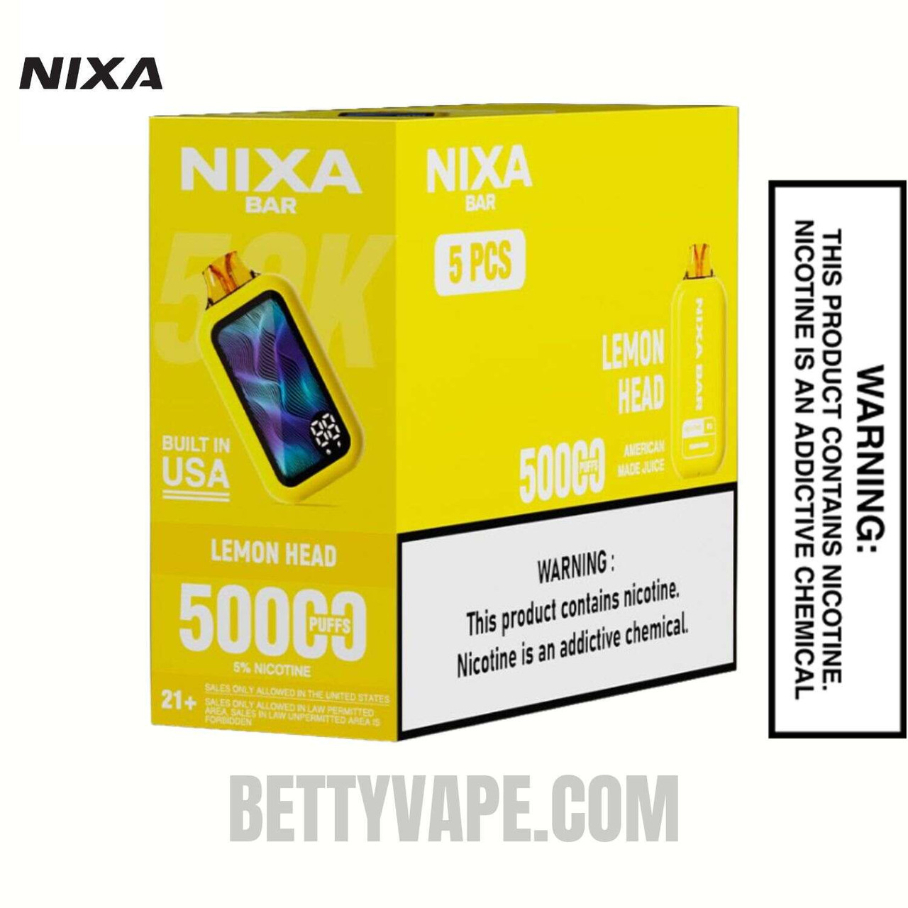 Lemon Head Nixa Bar 50K Disposable Vape With Bundle Pack