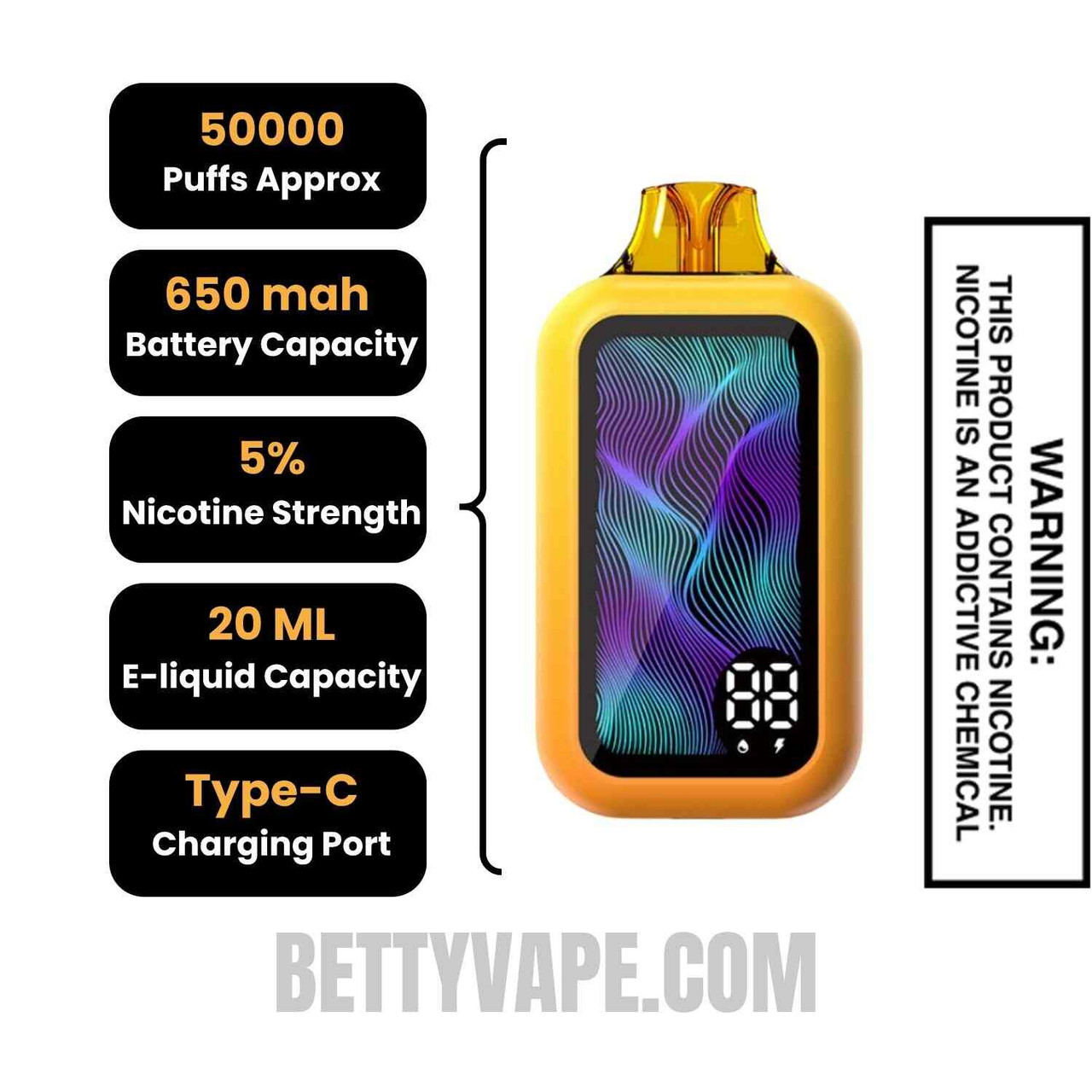 Mexico Mango Nixa Bar 50K Disposable Vape Specifications