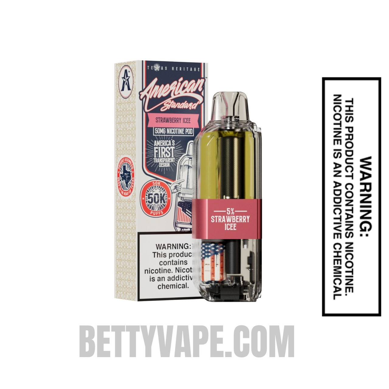 Strawberry Icee American Standard 50K Disposable Vape Pod With Package Box