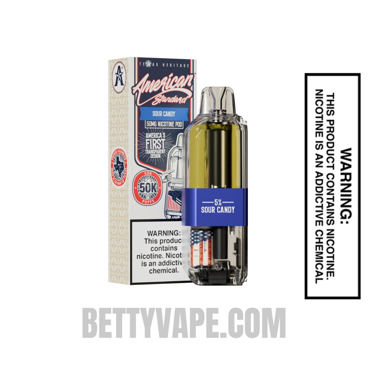 Sour Candy American Standard 50K Disposable Vape Pod With Package Box