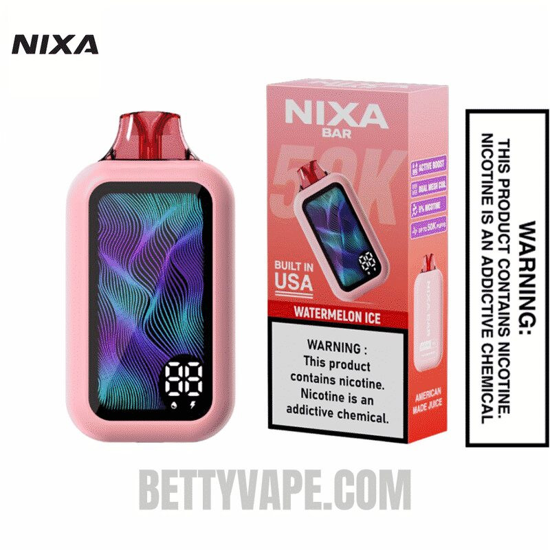 Watermelon Ice Nixa Bar 50K Disposable Vape With Package Box