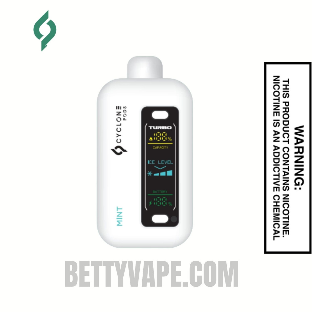 Mint Cyclone Gust Pro 20K Zero Nicotine Disposable Vape With Package Box