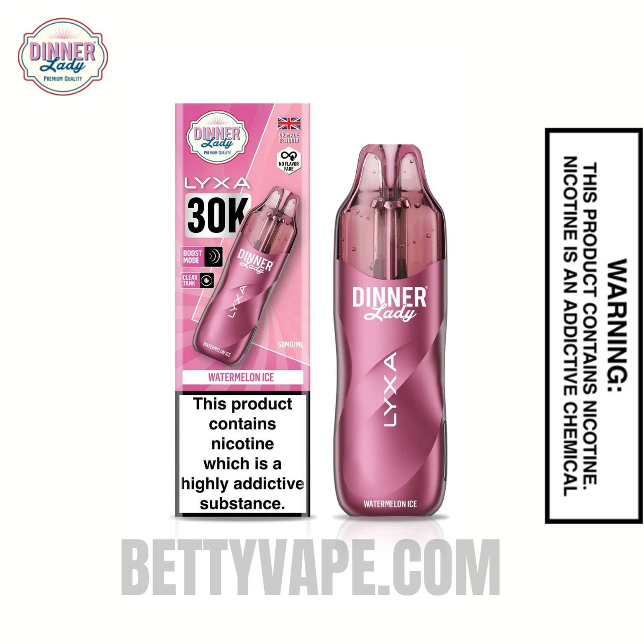 Watermelon Ice Dinner Lady LYXA 30K Disposable Vape With Package Box