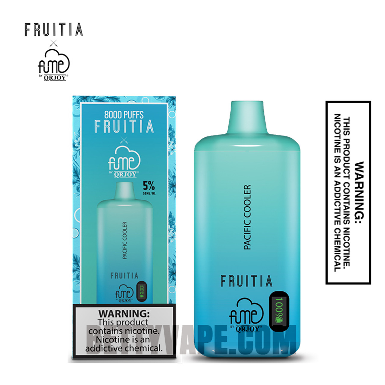 Pacific Cooler Fruitia X Fume Disposable Vape 8000 Puffs with Package Box