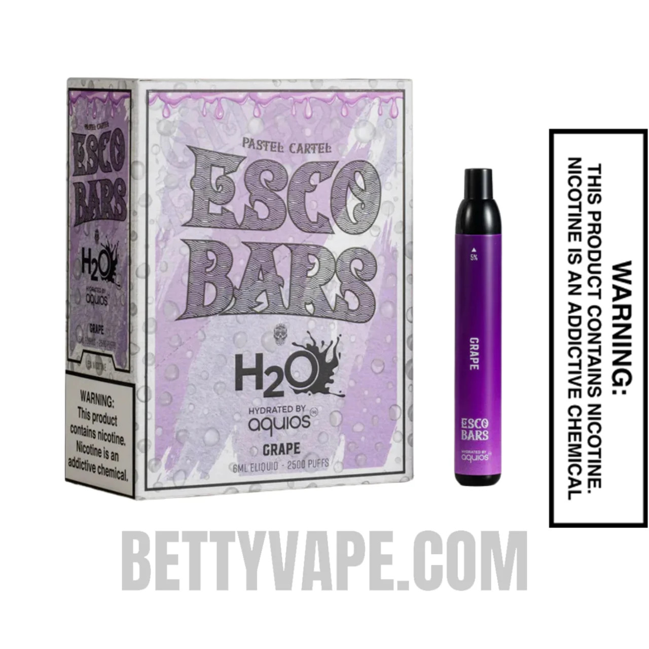 Grape Esco Bar 2500 Puffs Disposable Vape With Package Box