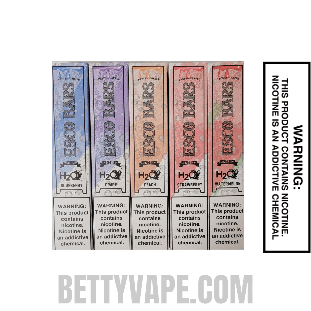H20 Esco Bar 2500 Puffs Disposable Vape With Package Box