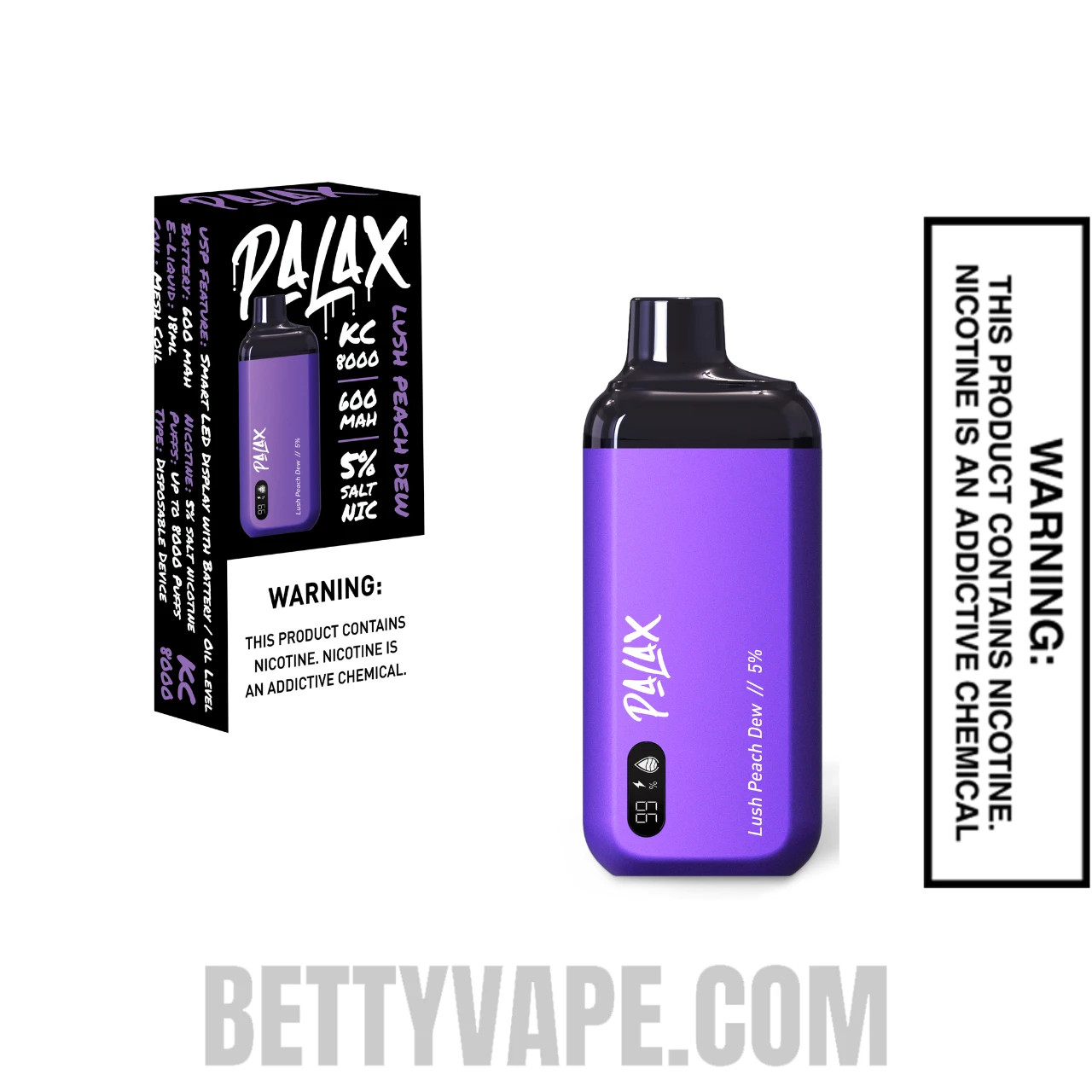 Pearly Dew Super Magnum ☆800mL Palax Lush Peach Dew KC8000 Disposable Vape | Betty Vape