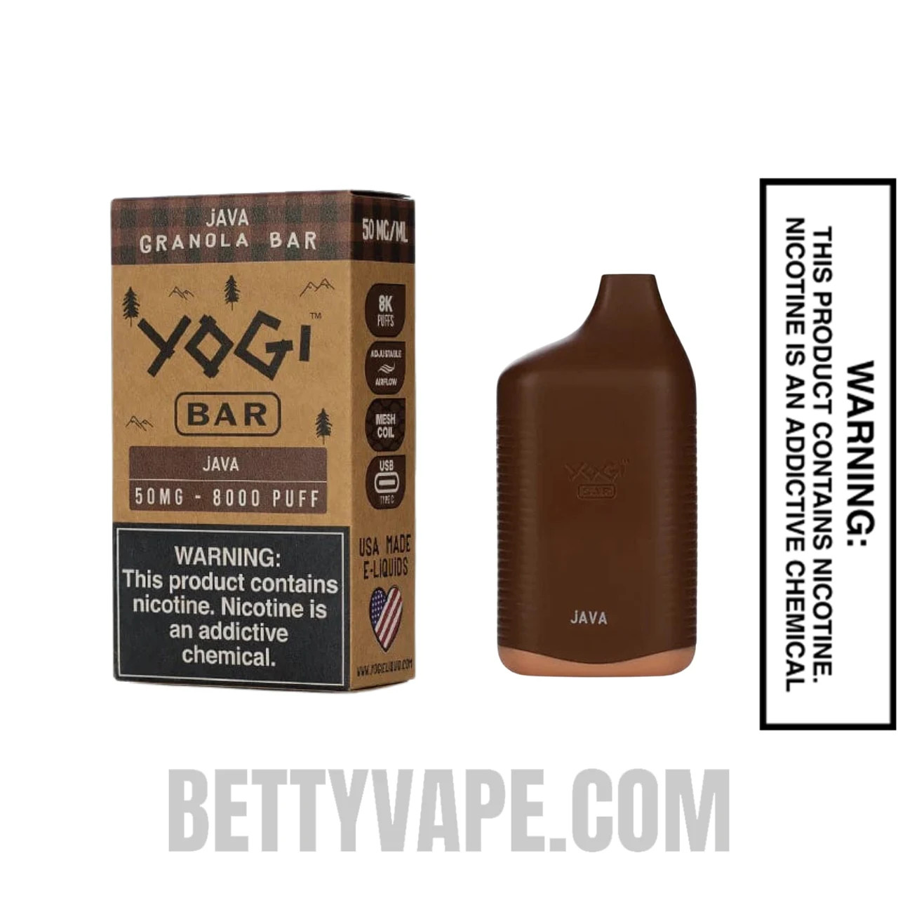 Java Yogi Granola 8000 Puffs Disposable Vape with Package Box