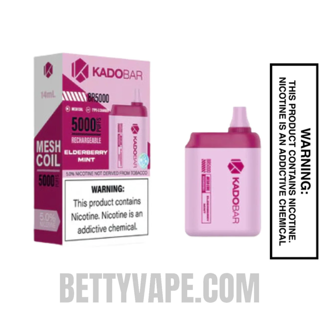 Elderberry Mint Kado Bar BR5000 Disposable Vape | Betty Vape