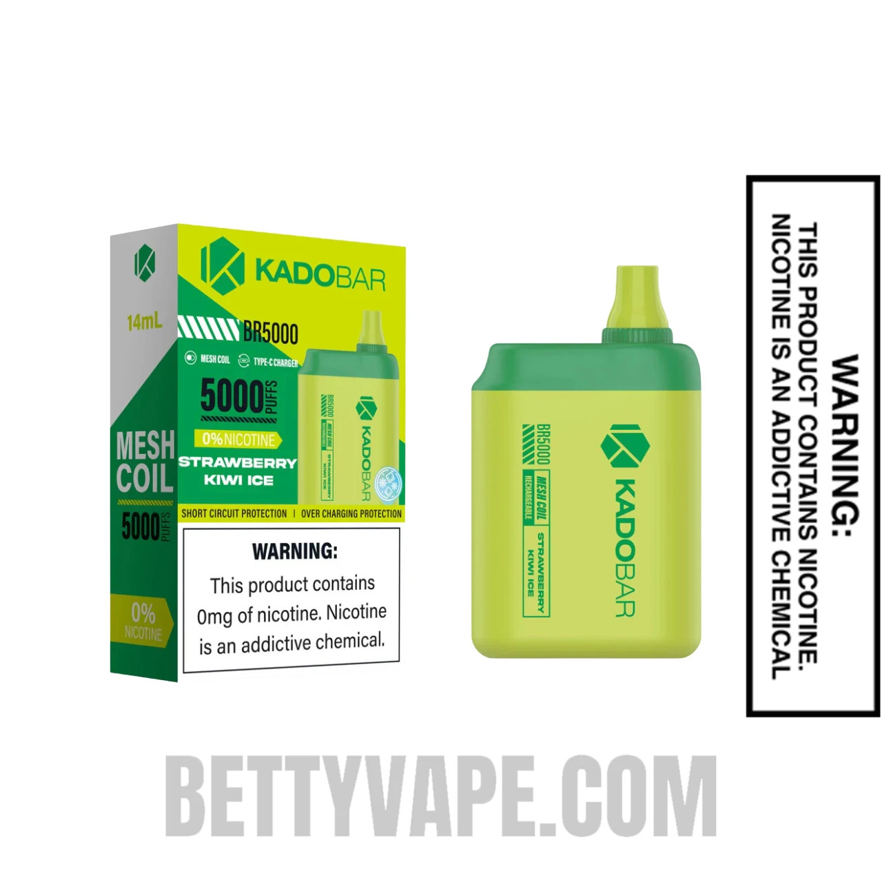 Strawberry Kiwi Ice Kado Bar BR5000 Disposable Vape with Package Box