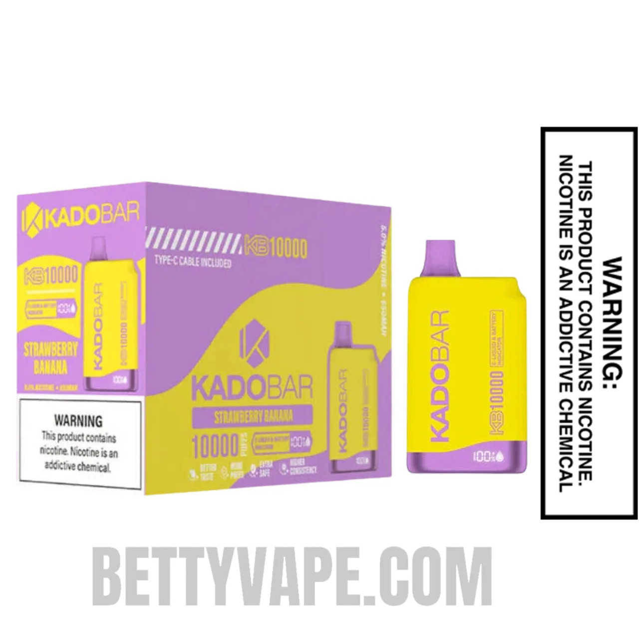 Strawberry Banana Kado Bar KB10000 Vape | Betty Vape