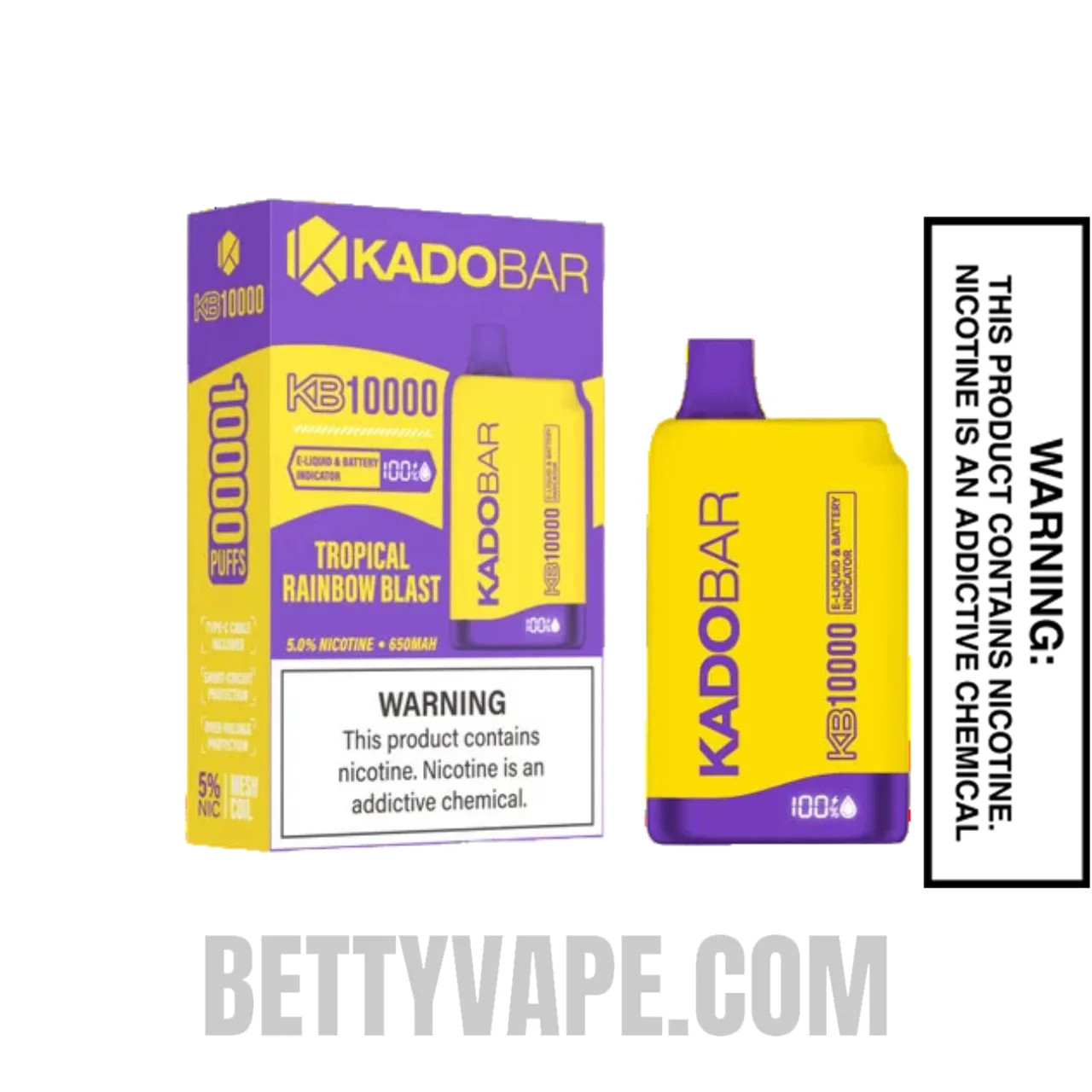 Tropical Rainbow Blast Kado Bar KB10000 Disposable Vape with Package Box