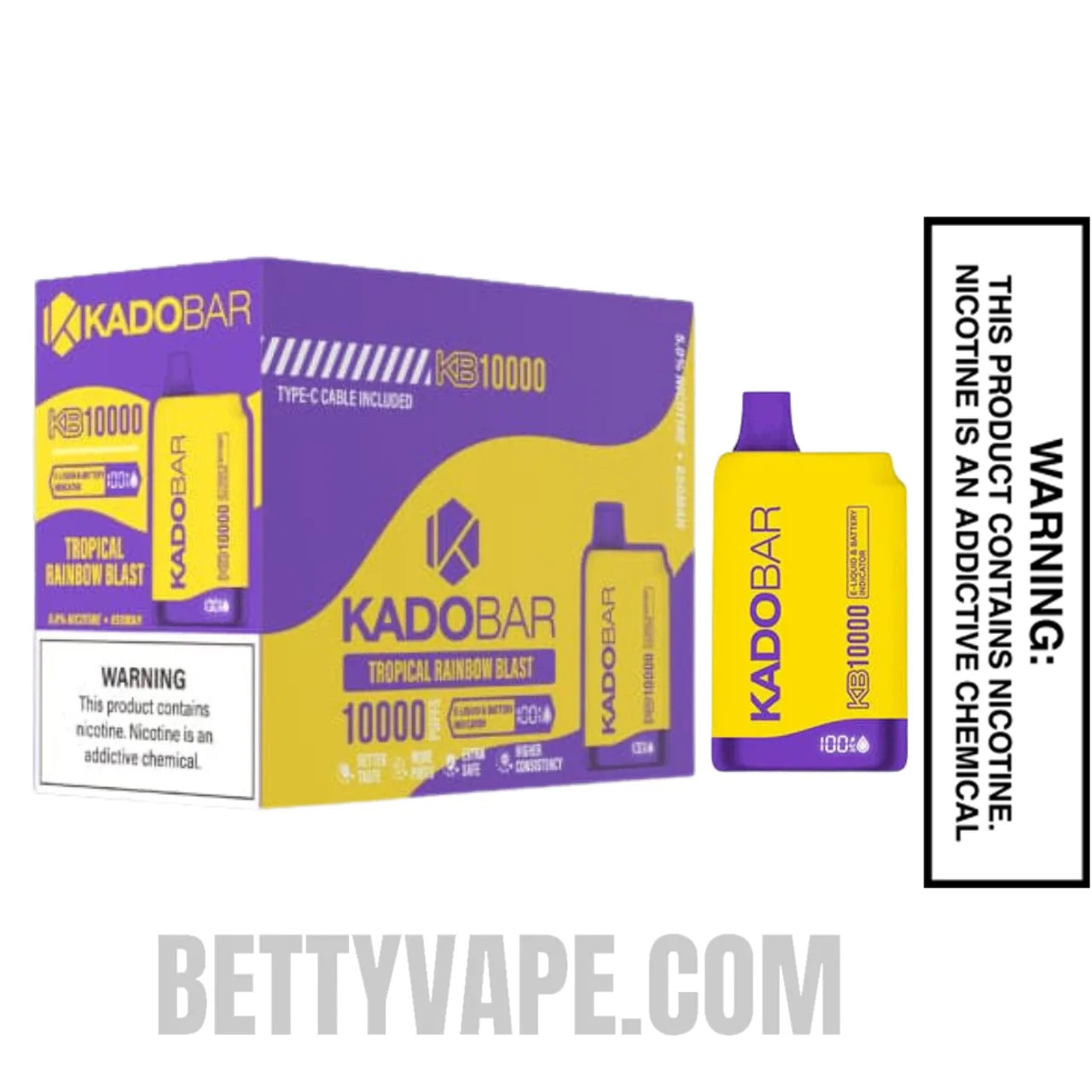 Tropical Rainbow Blast Kado Bar KB10000 Vape | Betty Vape