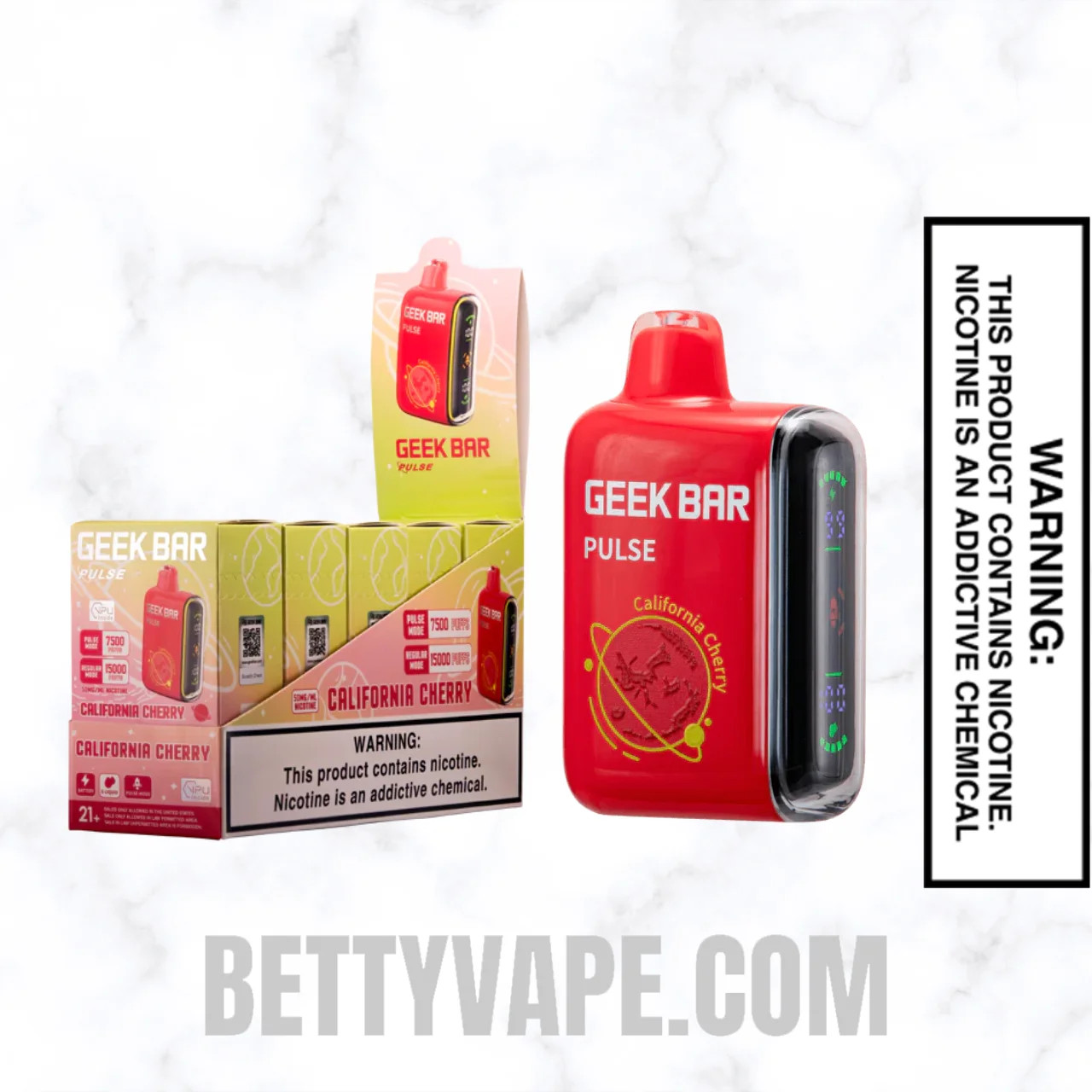 California Cherry Geek Bar Pulse Disposable Vape With Bundle Pack