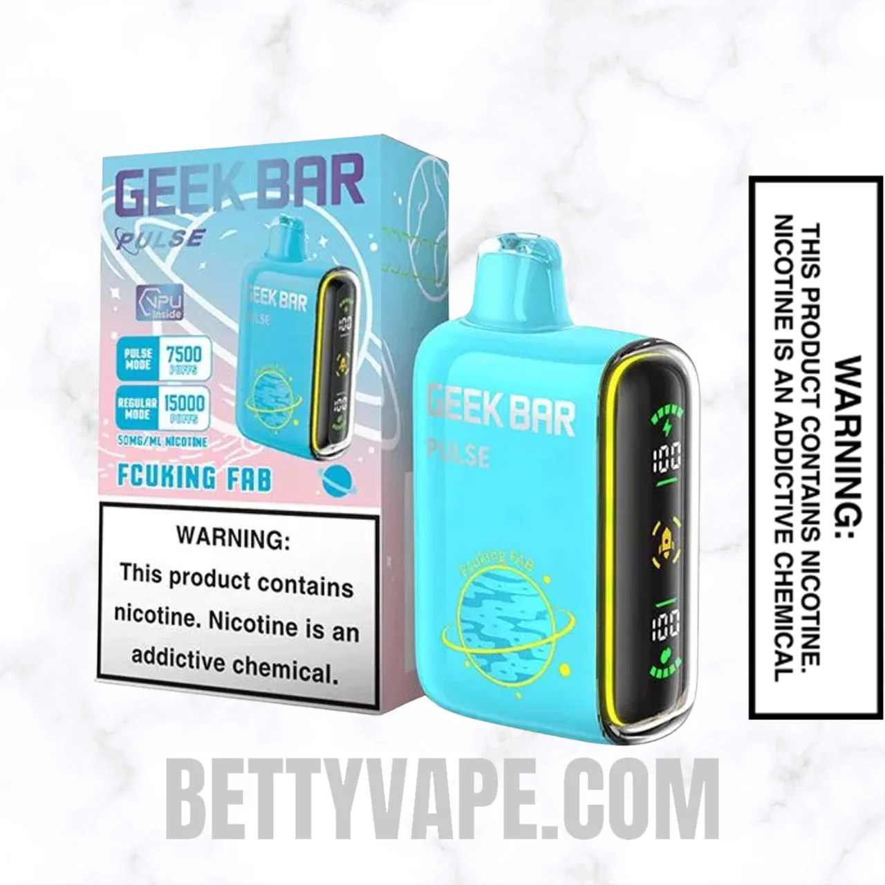 Fcuking FAB Geek Bar Pulse Disposable Vape With Package Box