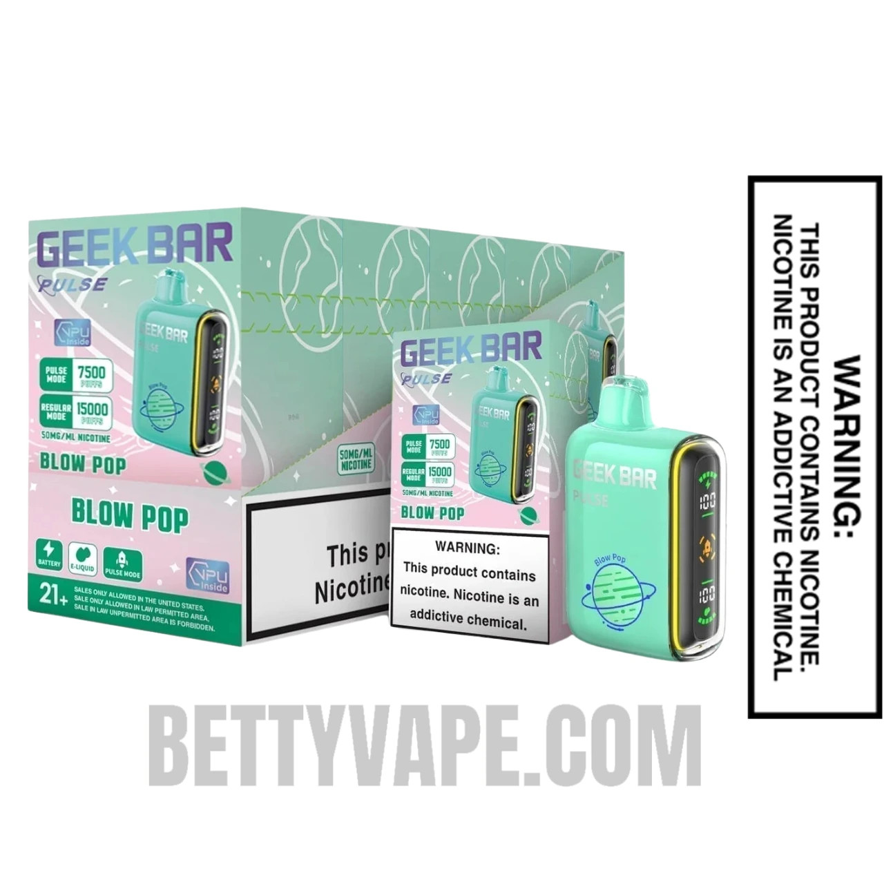 B Burst Sour Apple Blow Pop Geek Bar Pulse: A Sweet And Sour Symphony Green  Candy Bulk