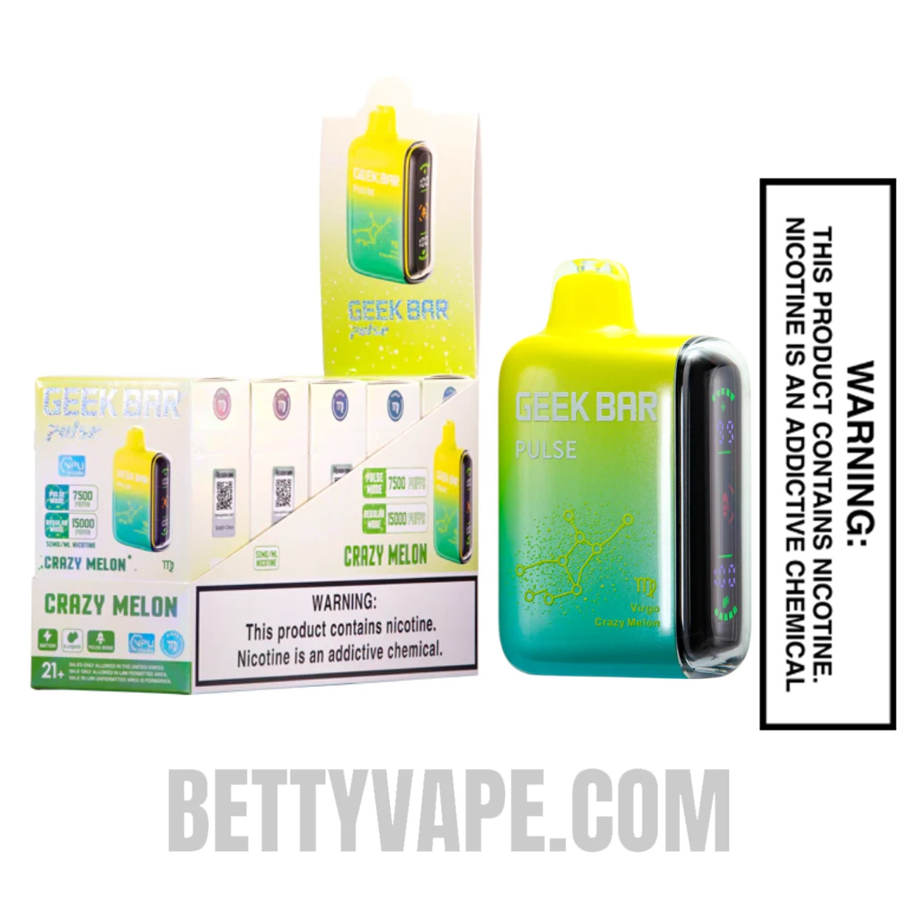 Virgo Crazy Melon Geek Bar Pulse Vape  with bundle box
