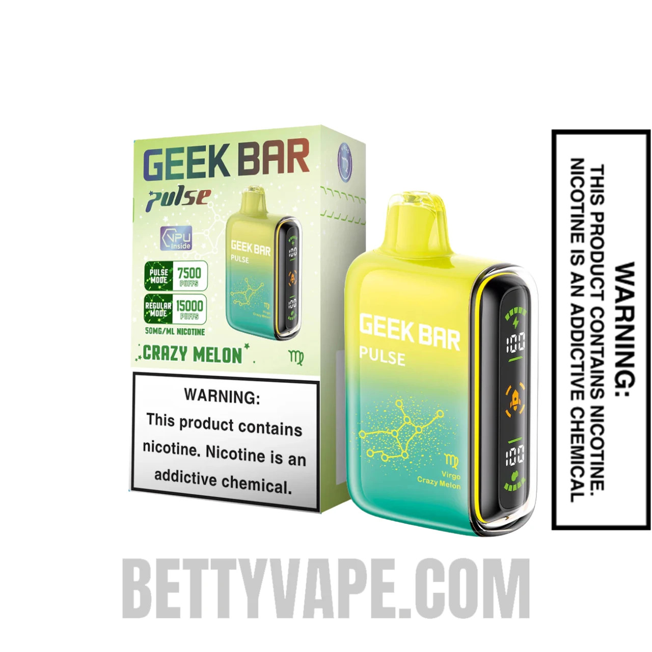 Virgo Crazy Melon Geek Bar Pulse Vape with Package Box