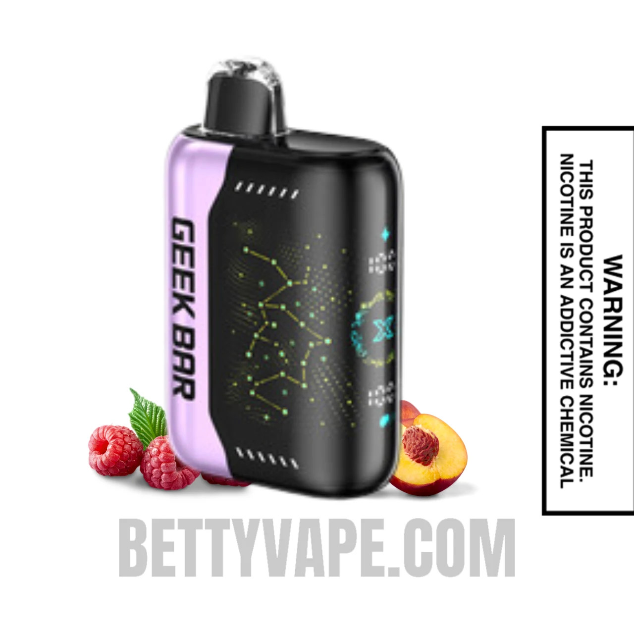 Raspberry Peach Lime Geek Bar Pulse X Disposable Vape Flavor