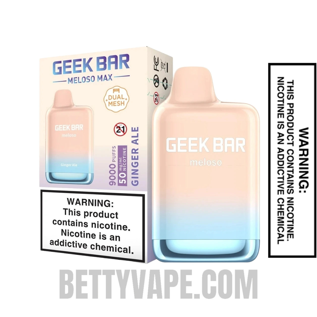 Ginger Ale Geek Bar Meloso MAX Disposable Vape  With Package Box