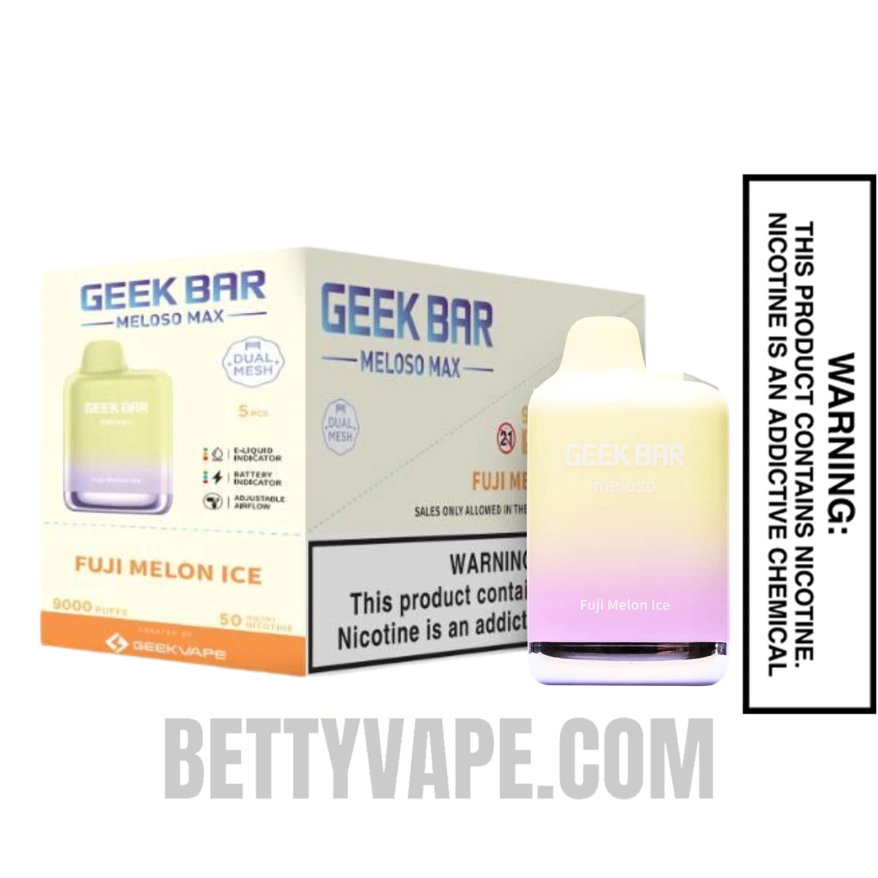 Fuji Melon Ice Geek Bar Meloso MAX Disposable Vape with Bundle Pack