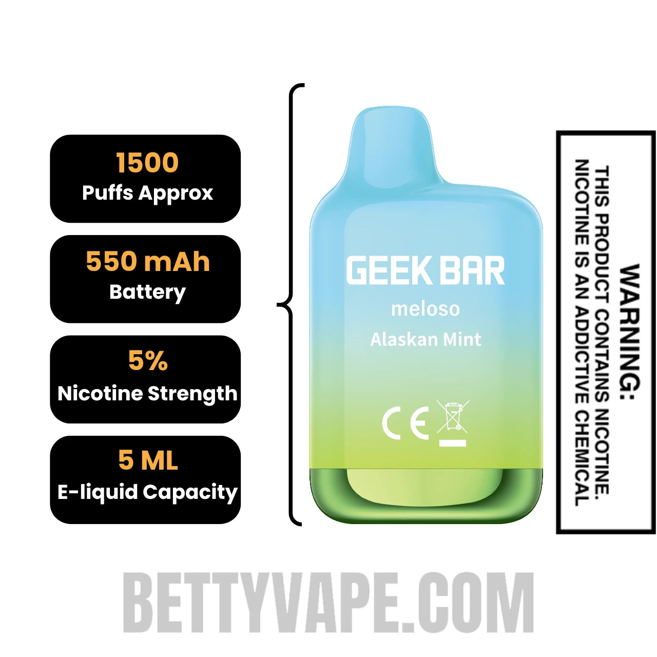 Priv Bar Alaskan Mint CZAR CX15000 - CZAR Vapes Geek Bar Alaska
