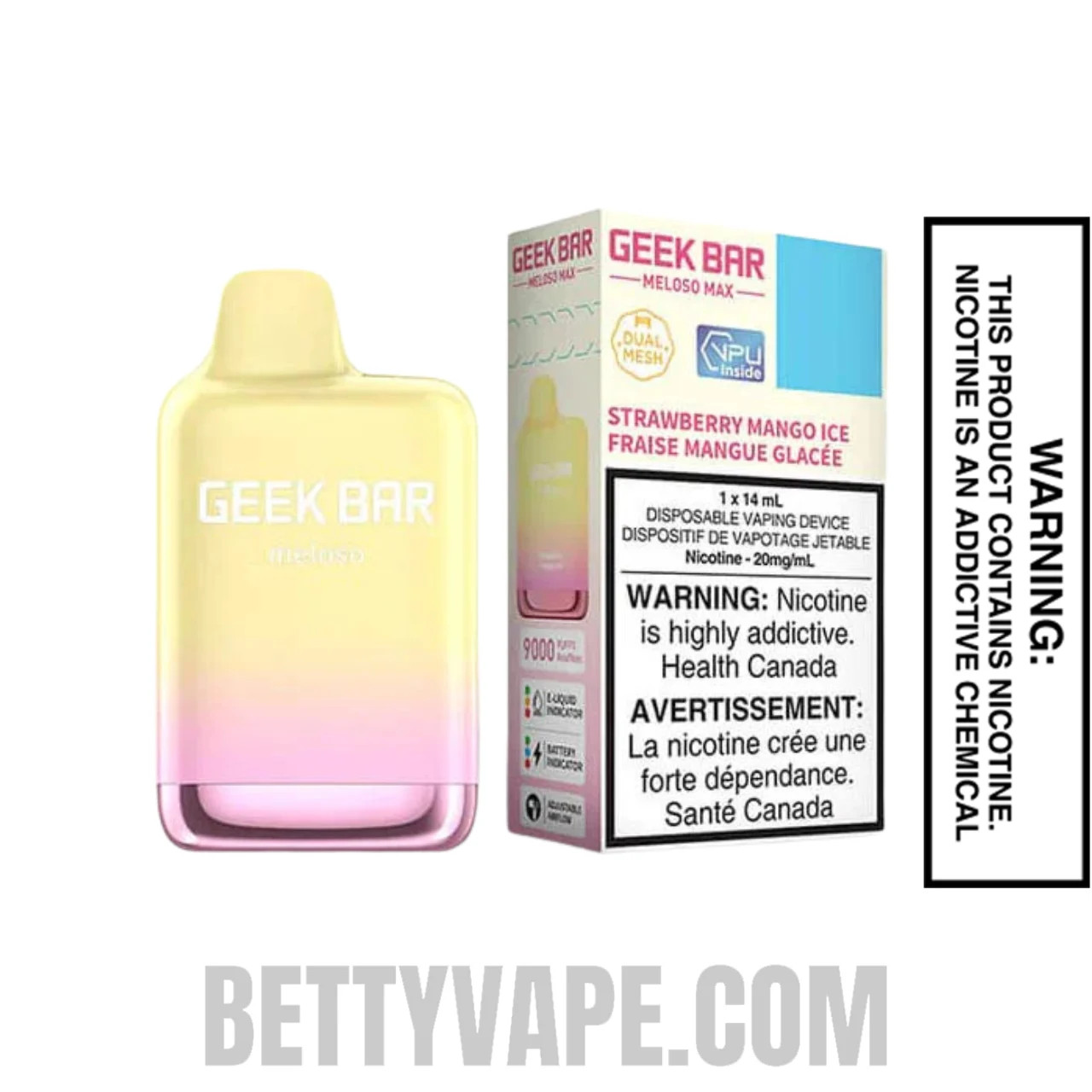 Strawberry Mango Geek Bar Meloso MINI Disposable Vape with Package Box