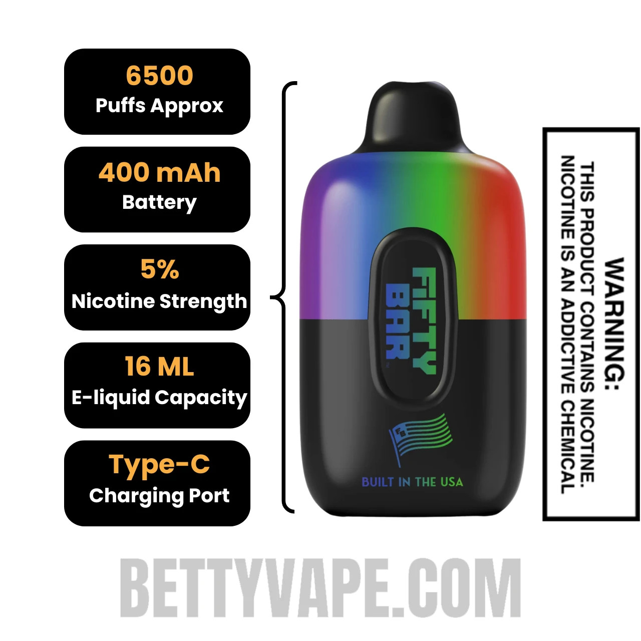 Milky Loops Fifty Bar Disposable Vape Specifications