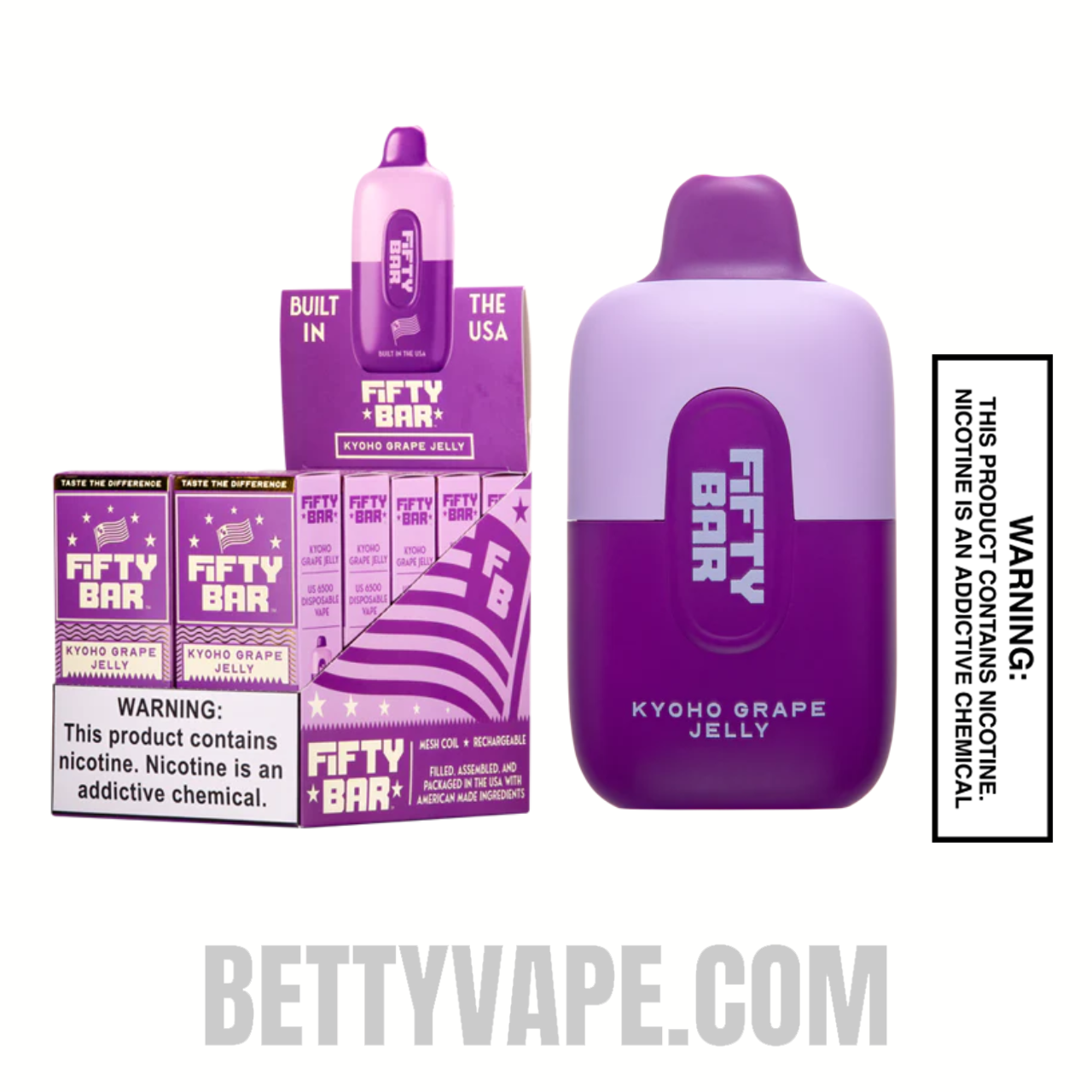 Kyoho Grape Jelly Fifty Bar Disposable Vape With Bundle Pack