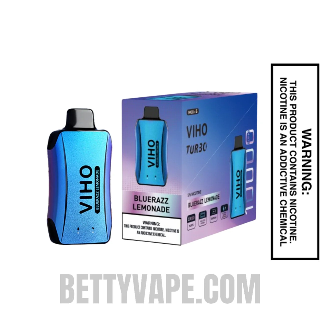 Blue Razz Lemonade VIHO Turbo Vape 10000 Puffs With Bundle Pack