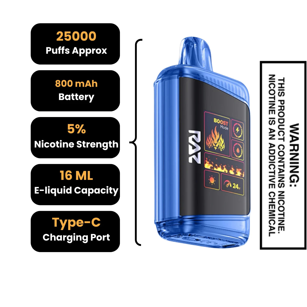 Blue Raz Ice RAZ LTX DC25000 Disposable Vape | Betty Vape