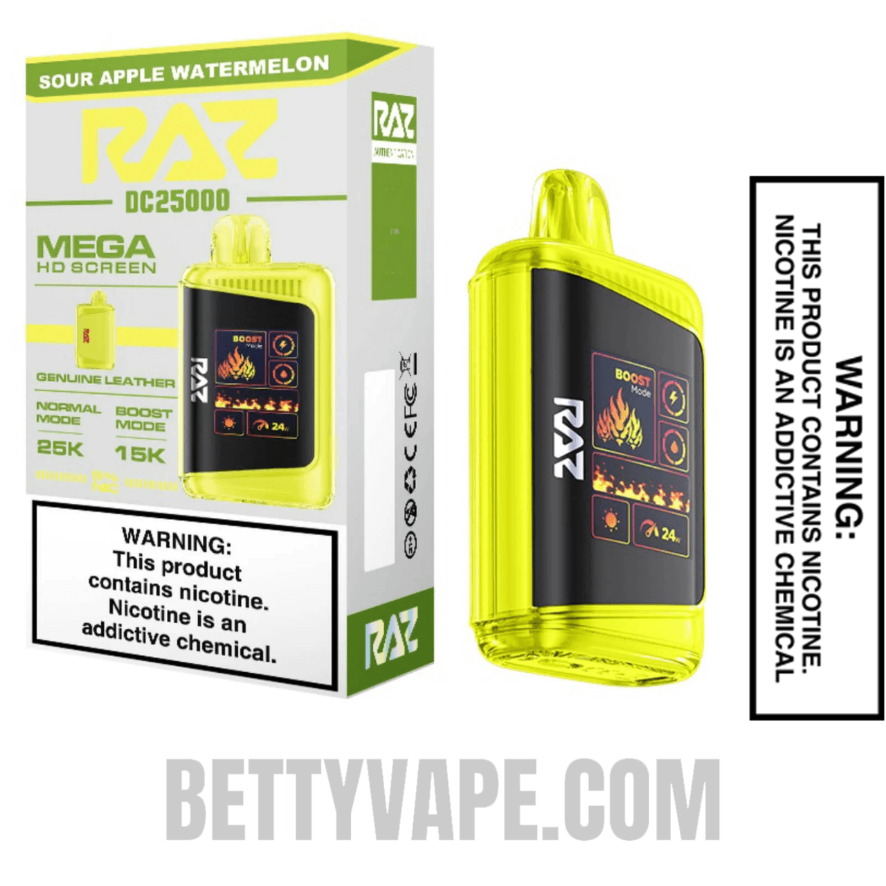 Sour Apple Watermelon RAZ DC25000 Disposable Vape With Package Box